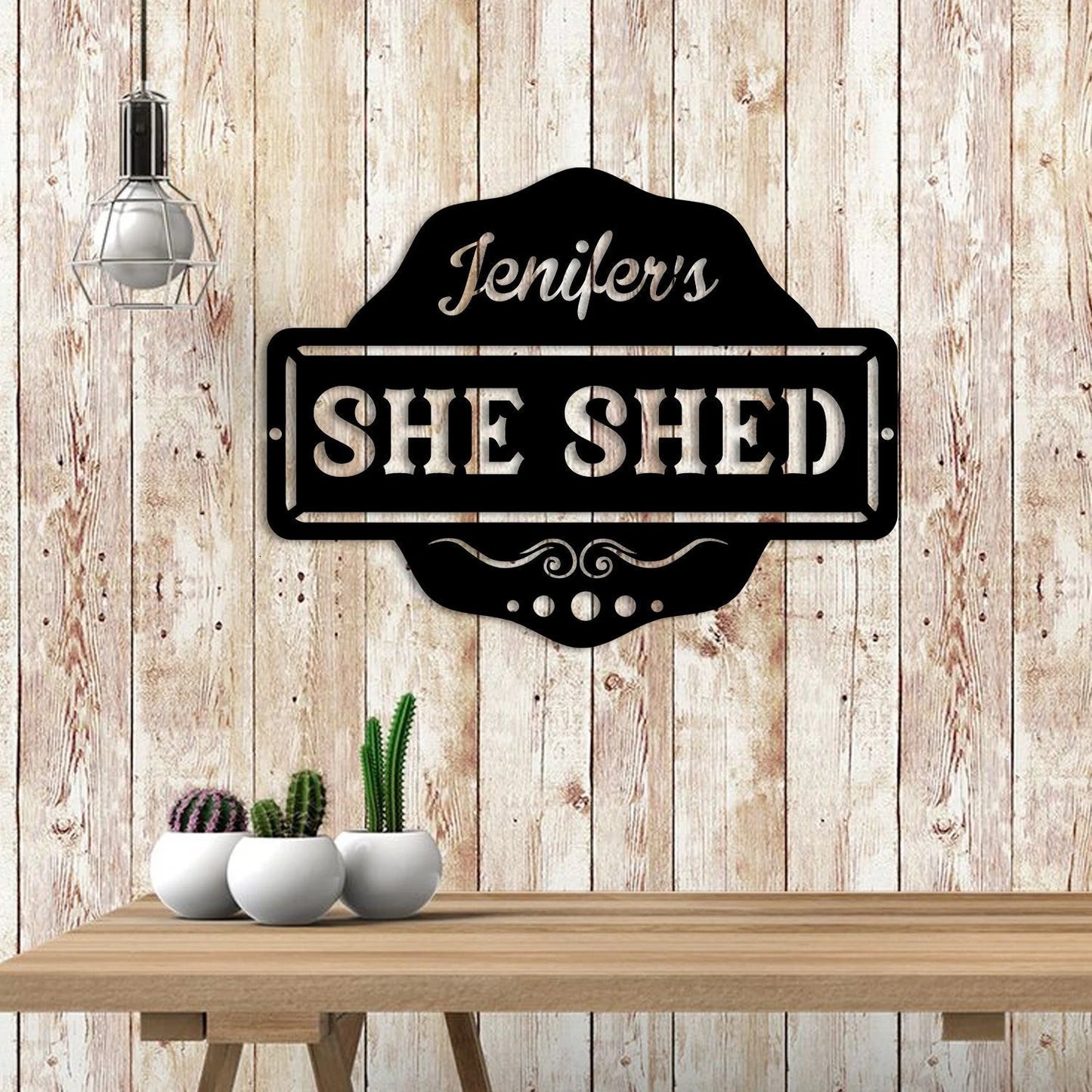 Personalized Name She Shed Metal Sign, Steel Plaque, Gift For Her Laser Cut Metal Signs Custom Gift Ideas
