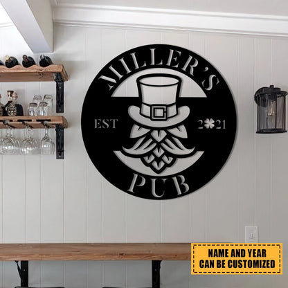 Irish St. Patrick Day Metal Bar Sign, Custom Pub, Tap, Lounge, Caf Wall Decor, Metal Laser Cut Metal Signs Custom Gift Ideas