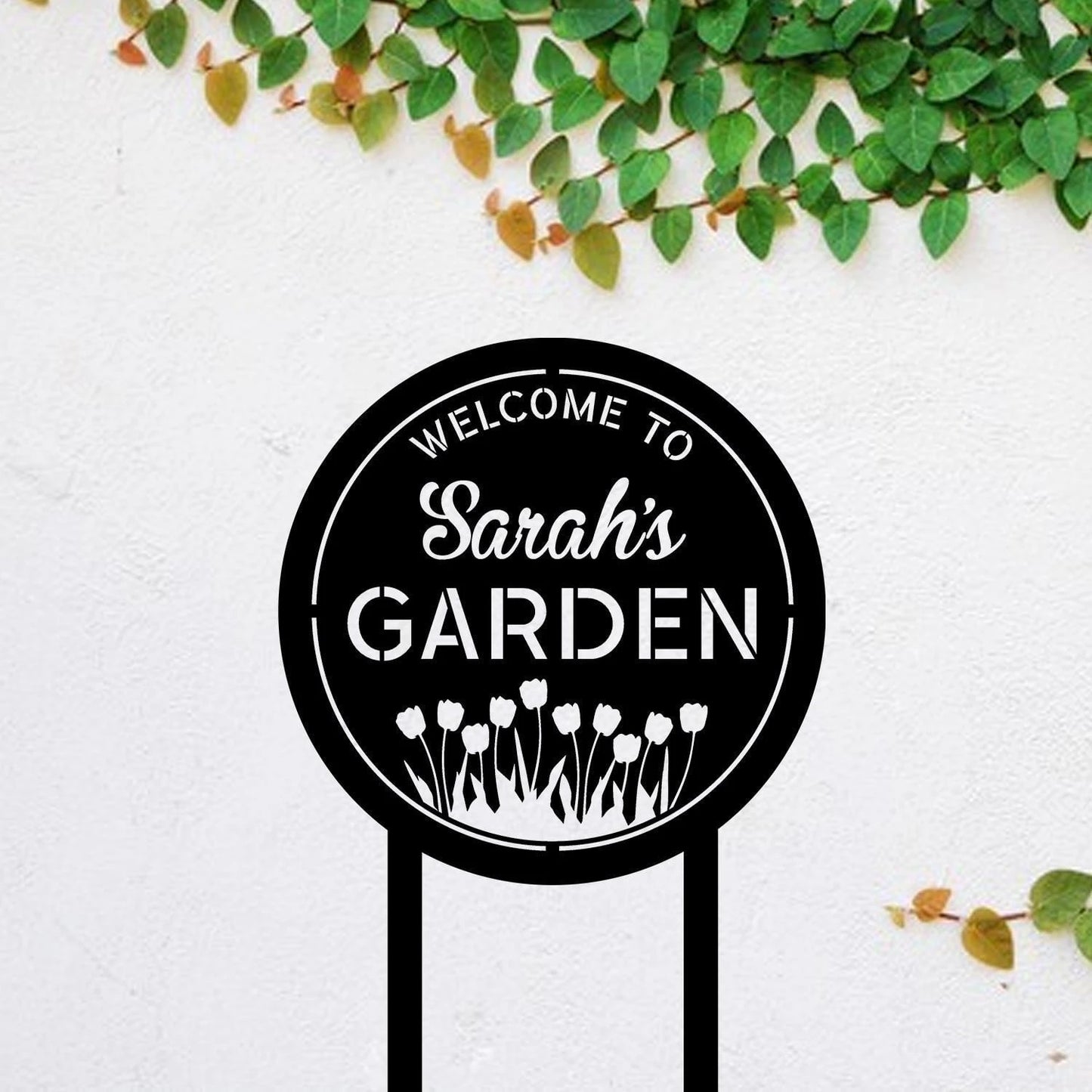 Personalized Metal Garden Sign, Outdoor Garden Stake, Anniversary Art Gift For Her, Gardening Lovers, Metal Laser Cut Metal Signs Custom Gift Ideas