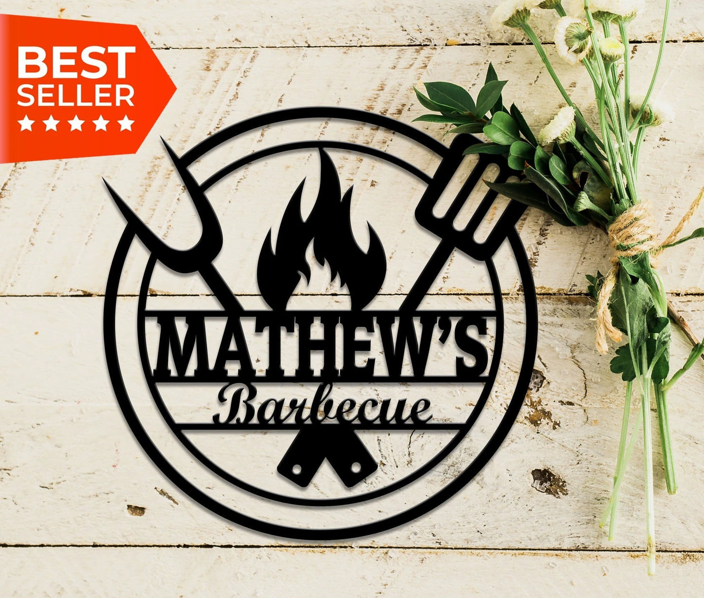 Personalized Bbq Sign For Dad, Custom Barbecue Patio Sign, Outdoor, Bbq Home Decor, Housewarming Gift, Labor Day, Metal Wall Art, Laser Cut Metal Signs Custom Gift Ideas