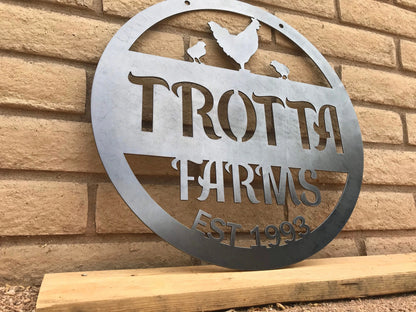 Custom Chicken Coop Sign, Metal Chicken Coop Sign, Personalized Chicken Coop Sign Laser Cut Metal Signs Custom Gift Ideas