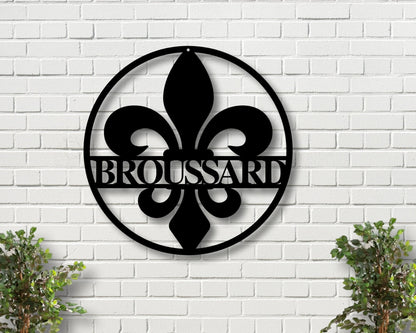 Fleur De Lis Customized Sign, Wall Mount Personalized Fleur De Lis, Personalized Fleur De Lis, Last Name Fleur De Lis,fl, Laser Cut Metal Signs Custom Gift Ideas
