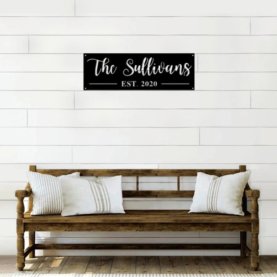 Family Name Metal Sign