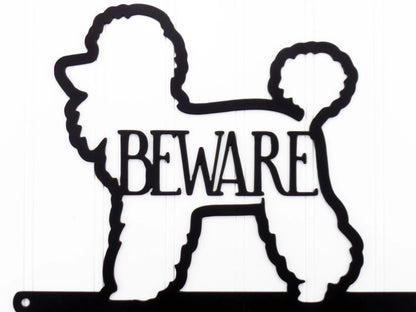 Poodles Live Here Metal Sign Black, Poodle, Metal Wall Art, Dog Sign, Outdoor Sign, Wall Decor, Signs, Dog Gifts Laser Cut Metal Signs Custom Gift Ideas
