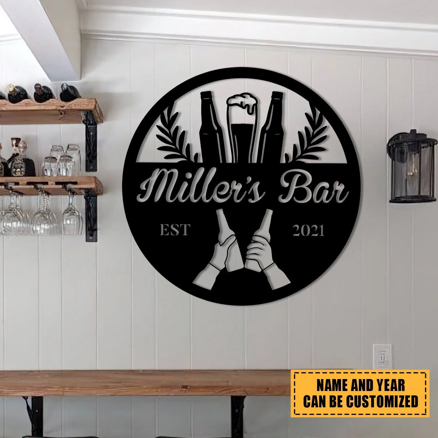 Personalized Beer Metal Bar Sign, Custom Pub, Tap, Lounge, Caf, Home Wall Decor, Wedding, Anniversary Art Gift For Him her, Metal Laser Cut Metal Signs Custom Gift Ideas