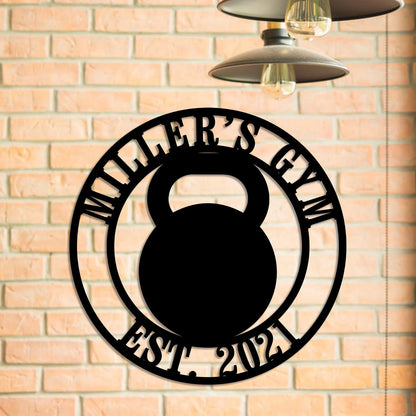 Metal Gym Sign, Custom Fitness Center, Cross Fit Club Decor, Wedding, Anniversary Art Gift For Him her, Metal Laser Cut Metal Signs Custom Gift Ideas