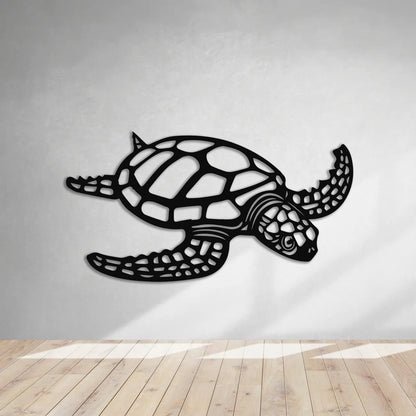 Metal Sea Turtle Ocean Decor Beach Decor Art Metal Wall Decor Metal Turtle Metal Sea Life Under The Seaturtle Decor