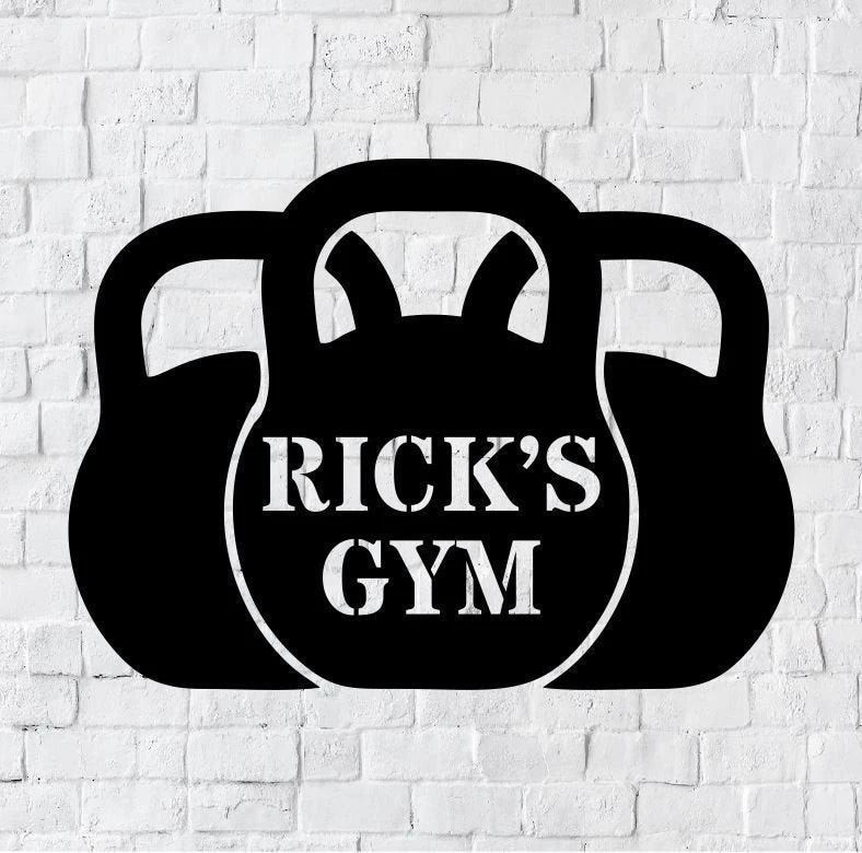 Personalized Metal Home Gym Sign, Gym Wall Decor, Metal Wall Decor, Home Gym Decor, Personalized Home Decor, Metal Wall Art, Laser Cut Metal Signs Custom Gift Ideas