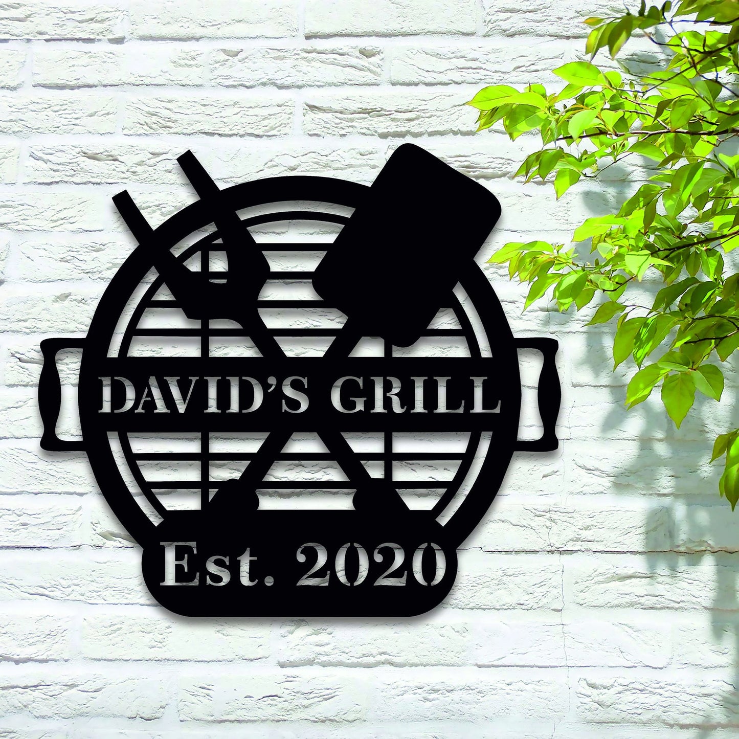Personalized Backyard Bbq Metal Sign, Outdoor Wall Decor, Metal Wall Decor, Bbq Metal Decor, Personalized Home Decor, Metal Wall Art Laser Cut Metal Signs Custom Gift Ideas