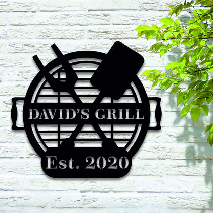 Personalized Backyard Bbq Metal Sign, Outdoor Wall Decor, Metal Wall Decor, Bbq Metal Decor, Personalized Home Decor, Metal Wall Art Laser Cut Metal Signs Custom Gift Ideas