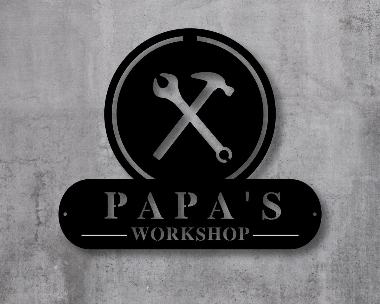 Personalized Fathers Day Gift, Personalized Gift For Him, Husband Gift, Custom Garage Sign, Metal Shop Sign, Metal Works, Laser Cut Metal Signs Custom Gift Ideas