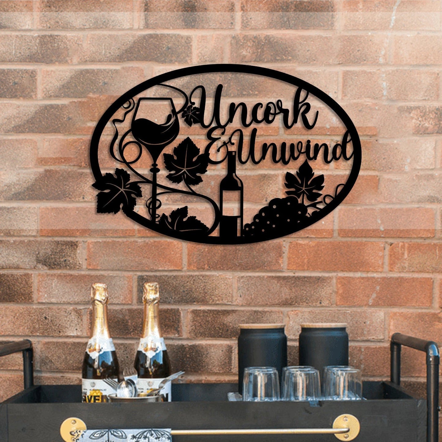 Grape Cellar Wine Metal Bar Sign, Custom Pub, Tap, Lounge, Caf, Home Wall Decor, Wedding, Anniversary Art, Metal Laser Cut Metal Signs Custom Gift Ideas