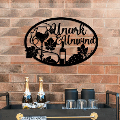Grape Cellar Wine Metal Bar Sign, Custom Pub, Tap, Lounge, Caf, Home Wall Decor, Wedding, Anniversary Art, Metal Laser Cut Metal Signs Custom Gift Ideas