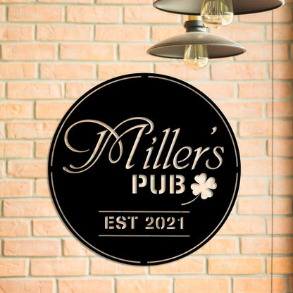 Personalized Irish Metal Bar Sign, Custom Pub, Tap, Lounge, Caf, Home Wall Decor, Metal Laser Cut Metal Signs Custom Gift Ideas