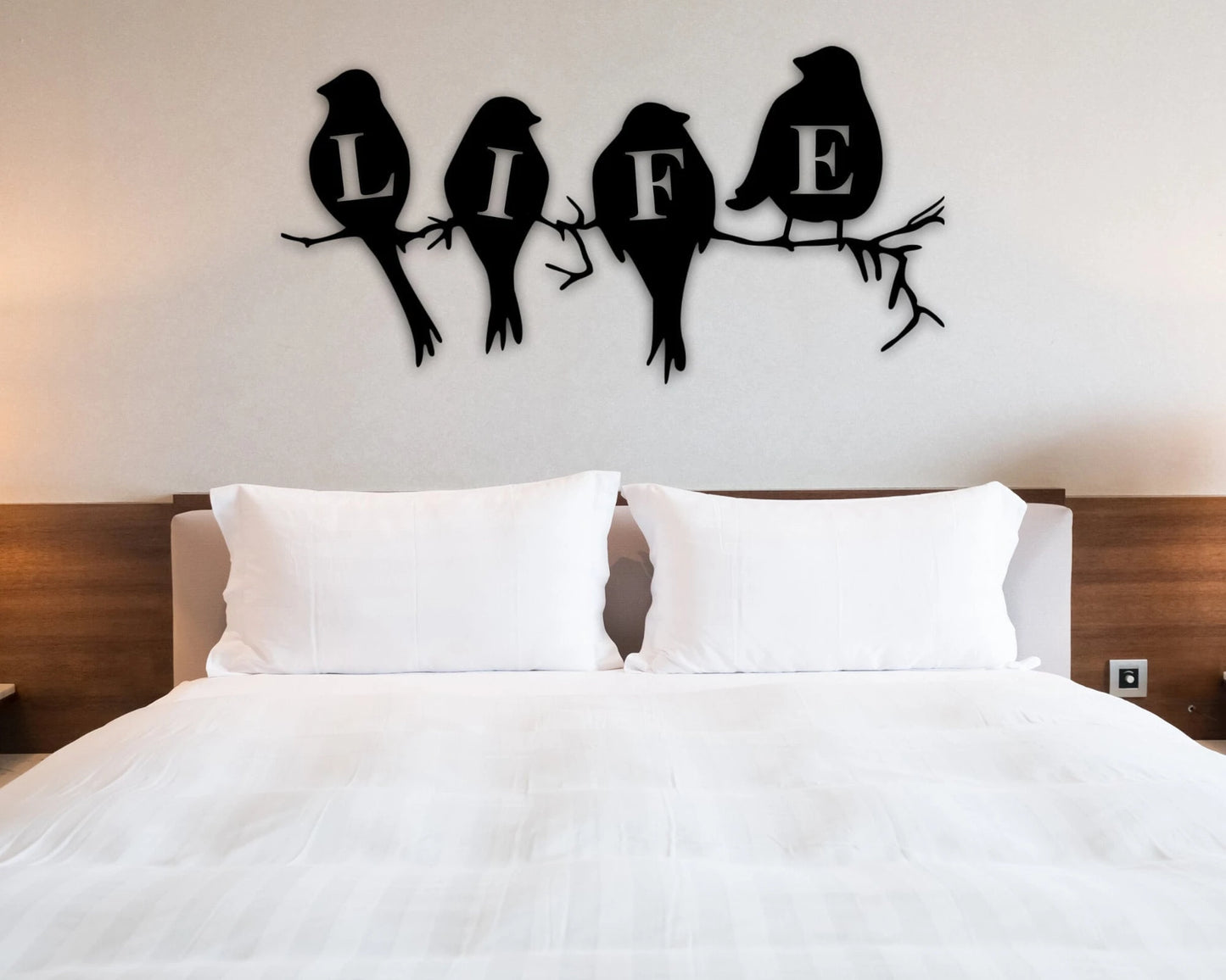 Metal Bird Wall Art, Birds On A Branch, Custom Birds On A Wire, Metal Wall Art, Bird Home Decor, Personalized Metal Wall Art Custom Bird Art, Metal Laser Cut Metal Signs Custom Gift Ideas