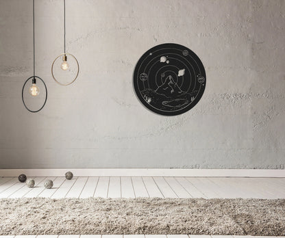 Planets Metal Wall Decor, Metal Wall Art, Housewarming Gift, Home Decor, Office Decor, Interior Design, Metal Laser Cut Metal Signs Custom Gift Ideas