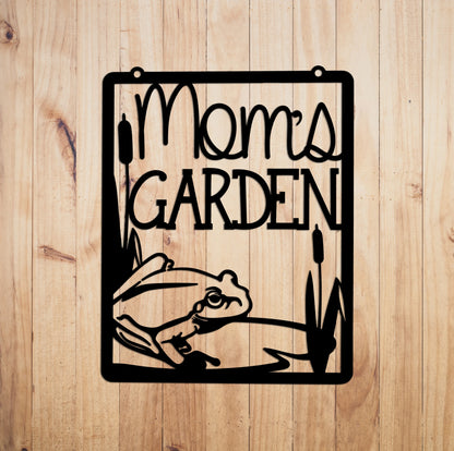 Mom's Garden Metal Sign Garden Decor Yard Art Mothers Day Metal Decor Garden Sign Garden Decoration Gift For Her Frog Sign