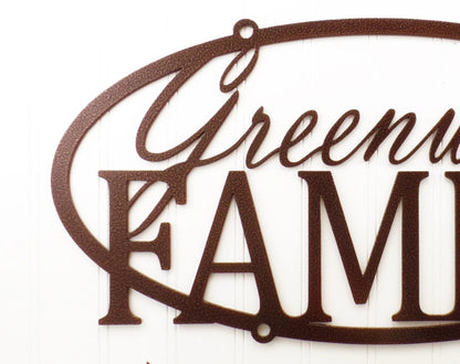 Custom Family Last Name Metal Sign Copper, Outdoor Sign, Personalized Gift, Wedding Gift, Plaques, Sign, Laser Cut Metal Signs Custom Gift Ideas
