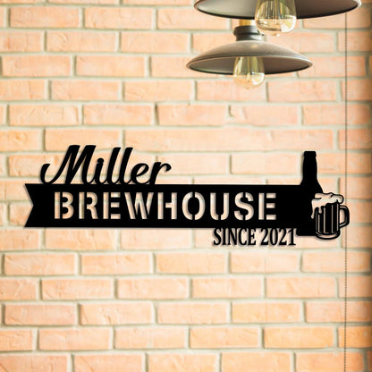 Personalized Beer Brewhouse Metal Bar Sign, Custom Pub, Tap, Lounge, Caf, Home Wall Decor, Metal Laser Cut Metal Signs Custom Gift Ideas