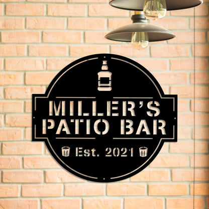 Personalized Metal Patio Bar Sign, Custom Pub, Tap, Caf, Home Wall Decor, Metal Laser Cut Metal Signs Custom Gift Ideas