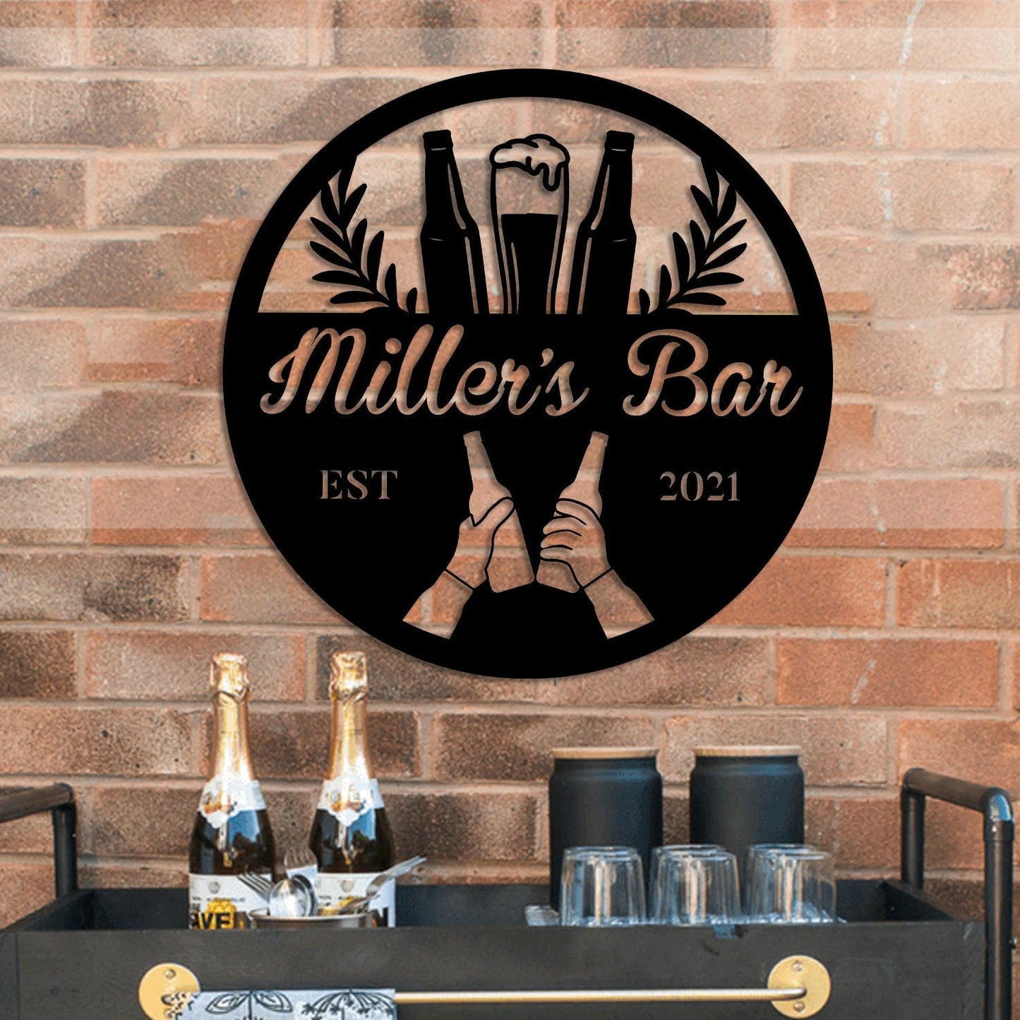 Personalized Beer Metal Bar Sign, Custom Pub, Tap, Lounge, Caf, Home Wall Decor, Wedding, Anniversary Art Gift For Him her, Metal Laser Cut Metal Signs Custom Gift Ideas