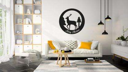 Christmas Metal Wall Art, Metal Wall Decor, Living Room Decor, Christmas Gift For Family, Housewarming Gift, Christmas Decor,, Metal Laser Cut Metal Signs Custom Gift Ideas