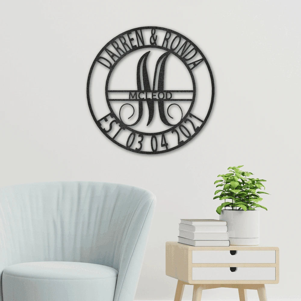 Personalized Elaborate Name Steel Art Wall Decor Metal Name Sign Laser Cut Metal Signs Custom Gift Ideas