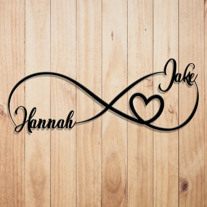 Personalized Metal Infinity Sign, Infinity Name Sign , Custom Metal Sign, Metal Art, Anniversary Gift, Newly Engaged Gift, Housewarming Gift Laser Cut Metal Signs Custom Gift Ideas