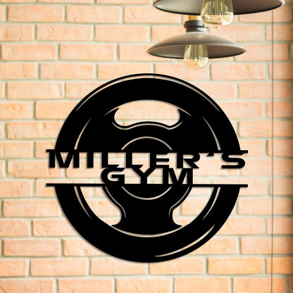 Personalized Metal Gym Sign, Custom Fitness Center, Cross Fit Club, Home Wall Decor, Wedding, Anniversary Art Gift For Him her, Metal Laser Cut Metal Signs Custom Gift Ideas