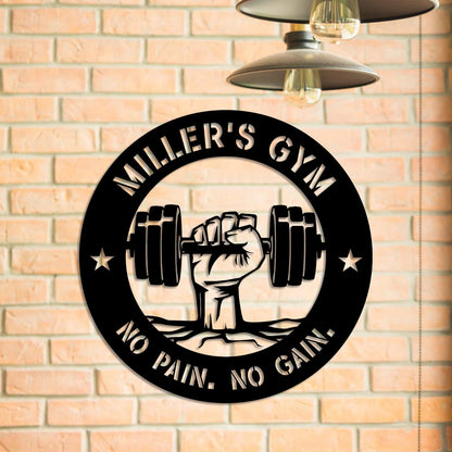 Metal Gym Sign, Custom Fitness Center, Cross Fit Club, Wedding, Anniversary Art Gift For Him her, Metal Laser Cut Metal Signs Custom Gift Ideas