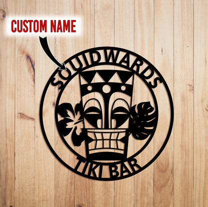 Tiki Bar Sign, Personalized Bar Sign, Pool Bar Sign, Beach Bar, Bar Decor, Man Cave, Custom Gift, Father's Day Gift, Custom Bar Sign, Tiki Laser Cut Metal Signs Custom Gift Ideas