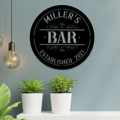 Metal Bar Sign, Custom Pub, Tap, Lounge, Caf Wall Decor, Wedding, Anniversary Art Gift For Him her, Metal Laser Cut Metal Signs Custom Gift Ideas