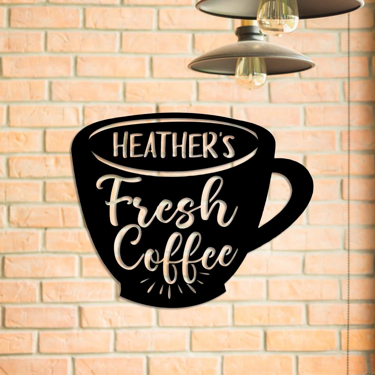 Personalized Coffee Metal Bar Sign, Custom Caf, Kitchen Housewarming Wall Decor, Metal Laser Cut Metal Signs Custom Gift Ideas