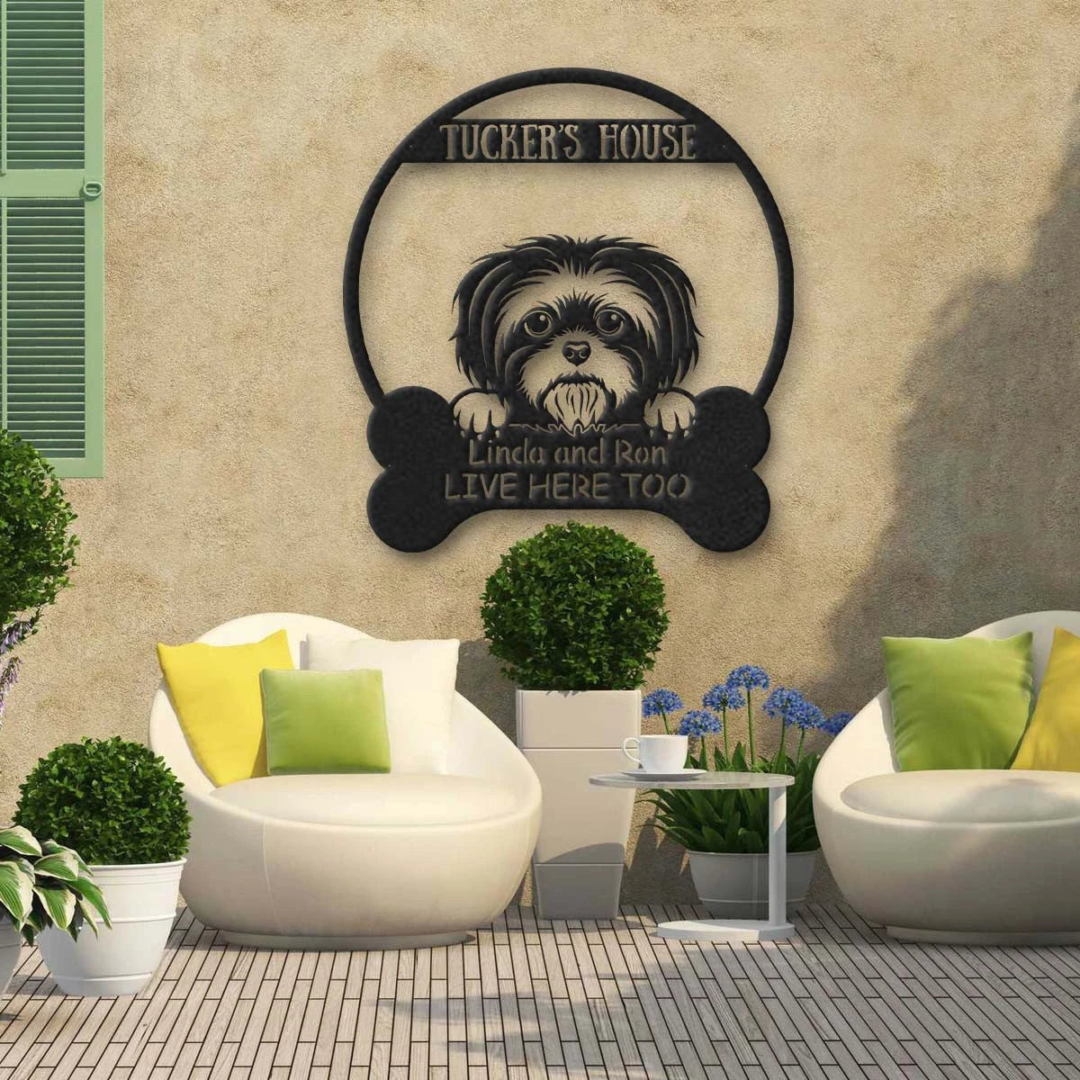 Dog's House Dog Lovers Personalized Metal Sign Laser Cut Metal Signs Custom Gift Ideas