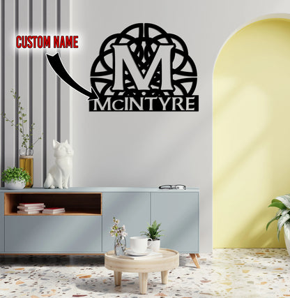 Celtic Knot Monogram Sign, Custom Celtic Name, Irish Wedding Gift, Celtic Housewarming Gift, Celtic Wedding Gift Laser Cut Metal Signs Custom Gift Ideas