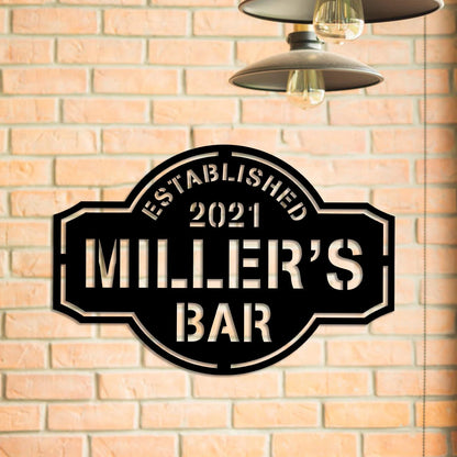 Metal Bar Sign, Custom, Tap, Lounge, Caf, Home Wall Decor, Wedding, Anniversary Art Gift For Him her, Metal Laser Cut Metal Signs Custom Gift Ideas