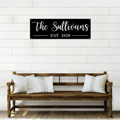 Family Name Metal Sign
