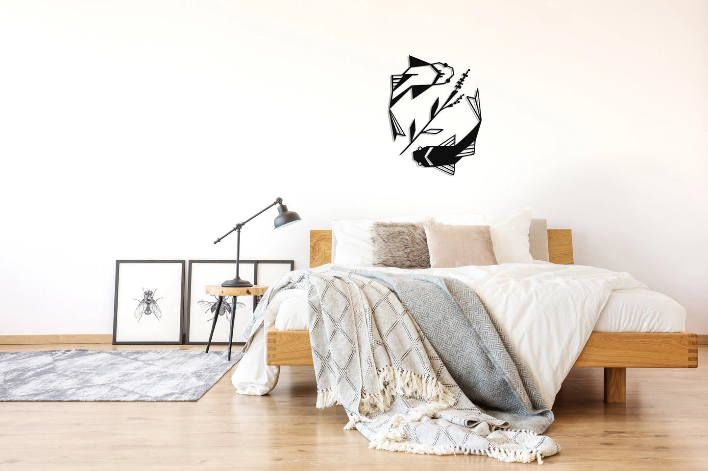 Fish Metal Wall Decor, Yin Yang Metal Wall Art, Housewarming Gift Office Home Living Room Decor, Outdoor Metal Wall Art, Metal Laser Cut Metal Signs Custom Gift Ideas