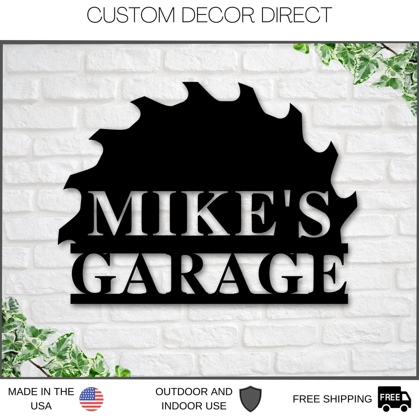 Christmas Gift, Personalized Gift For Him, Husband Gift, Custom Garage Sign, Metal Shop Sign, Metal Workshop Sign, Metal Sign, Bestseller Laser Cut Metal Signs Custom Gift Ideas