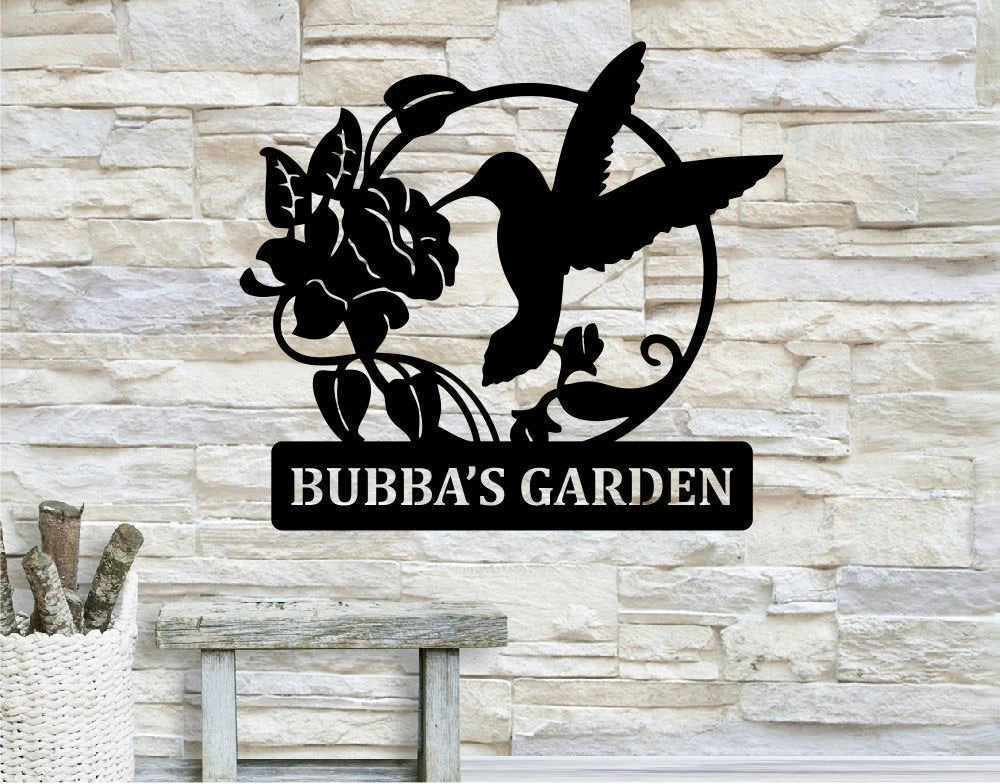 Personalized Garden Metal Art, Outdoor Metal Art, Garden Metal Art, Garden Sign, Outdoor Home Decor, Custom Garden Sign, Laser Cut Metal Signs Custom Gift Ideas