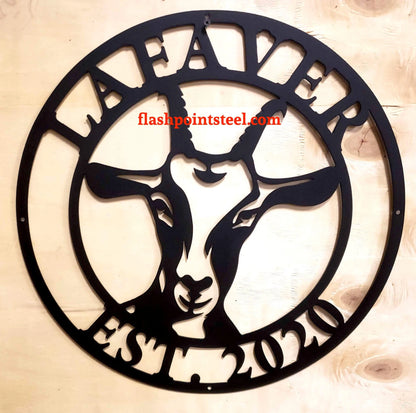 Farmers Market Goat Metal Sign, Custom Goat, Farmer Sign, Personalized, Plasma Cut Steel Sign, Animals Farm, Metal Art, Farmhouse Laser Cut Metal Signs Custom Gift Ideas