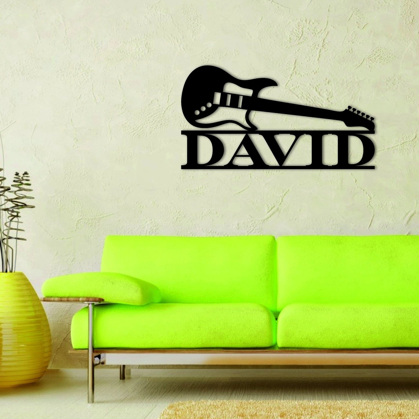 Personalized Metal Guitar Name Sign, Electric Guitar Sign, Acoustic Name Sign, Bass Name Sign, Music Name Art, Musician Wall Art Laser Cut Metal Signs Custom Gift Ideas