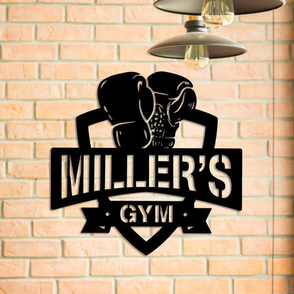 Personalized Boxing Metal Gym Sign, Cross Fit Club, Wedding, Anniversary Art Gift For Him her, Metal Laser Cut Metal Signs Custom Gift Ideas