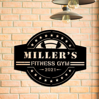 Metal Gym Sign, Custom Fitness Center, Cross Fit Club, Home Wall Decor, Gift For Him her, Metal Laser Cut Metal Signs Custom Gift Ideas