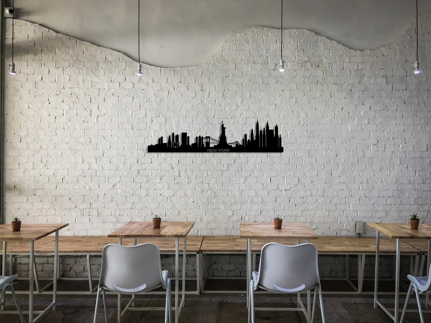 New York City Silhouette Metal Wall Art, New York Skyline Metal Wall Decor, Home Living Room Decoration, Wall Hangings, Big Apple, Metal Laser Cut Metal Signs Custom Gift Ideas