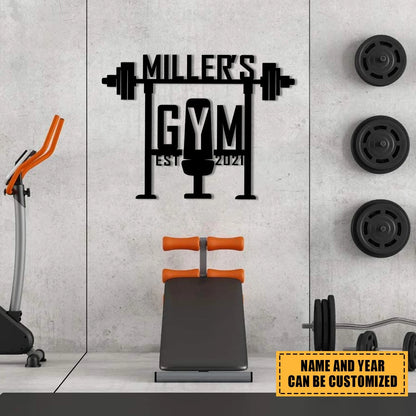 Metal Gym Sign, Custom Fitness Center, Club Wall Decor, Wedding Art Gift For Him her, Metal Laser Cut Metal Signs Custom Gift Ideas