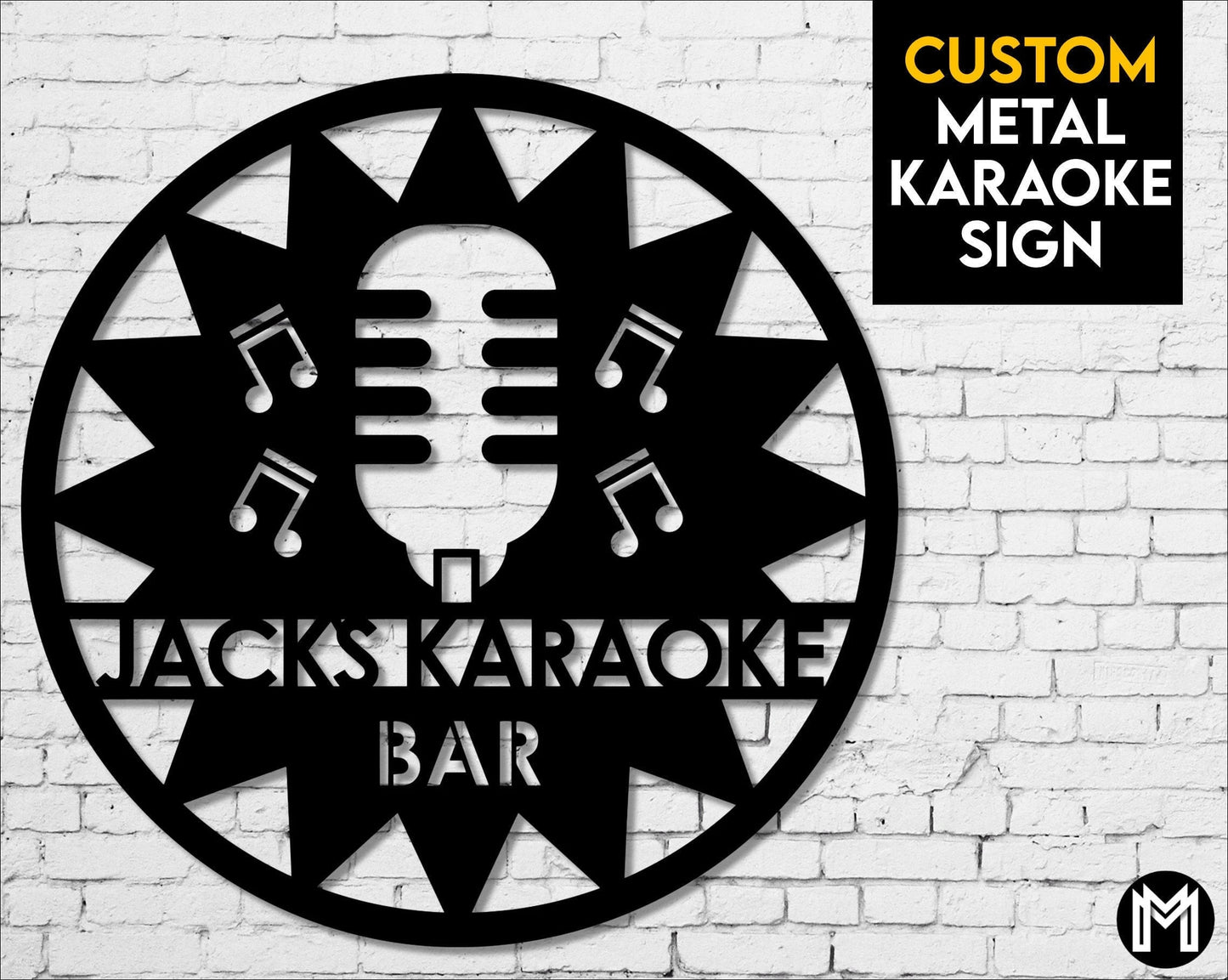 Metal Karaoke Sign, Custom Karaoke Sign, Personalized Karaoke Sign, Made To Order Karaoke Sign, Home Karaoke Sign, Fathers Day Gift Laser Cut Metal Signs Custom Gift Ideas