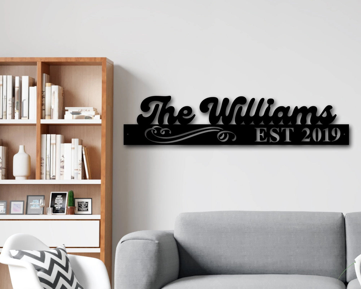 Script Name Sign, Last Name Sign, Established Sign, Custom Name Sign, Personalized Sign, Nursery Name Sign, Metal Name Sign, Cursive Letters Laser Cut Metal Signs Custom Gift Ideas