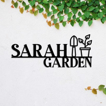 Personalized Metal Garden Sign, Custom Outdoor Garden Stake, Home Decor, Wedding, Anniversary Art Gift For Her, Gardening Lovers, Metal Laser Cut Metal Signs Custom Gift Ideas