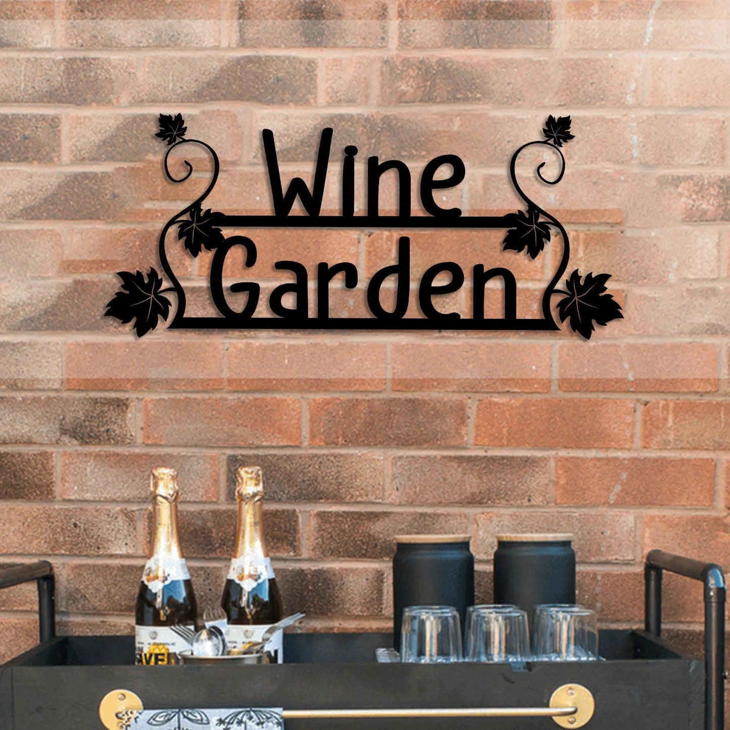 Grape Wine Garden Metal Bar Sign, Custom Pub, Tap, Lounge, Caf, Home Wall Decor, Wedding, Anniversary Art Gift, Metal Laser Cut Metal Signs Custom Gift Ideas